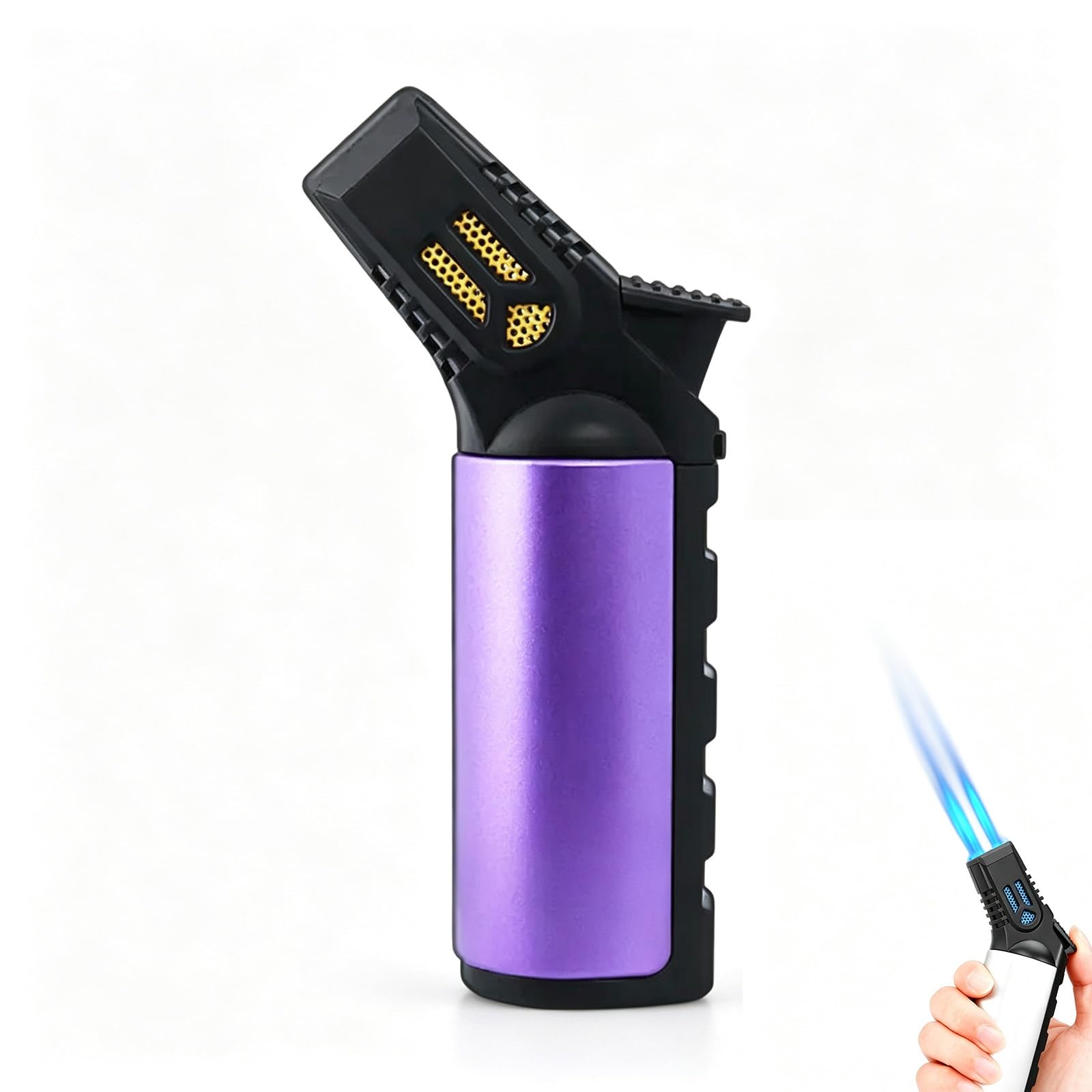 JHCYDM Four-flame butane torch lighter, Windproof lighter