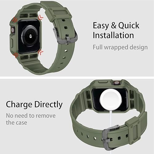Miniatura 5 de AIRYZGOOD Compatible con Apple Watch Band de 1.496in, 1.575in, 1.614in, 1.654in, 1.732in, 1.772in, correa resistente para iWatch Series 8, 7, 6, 5,