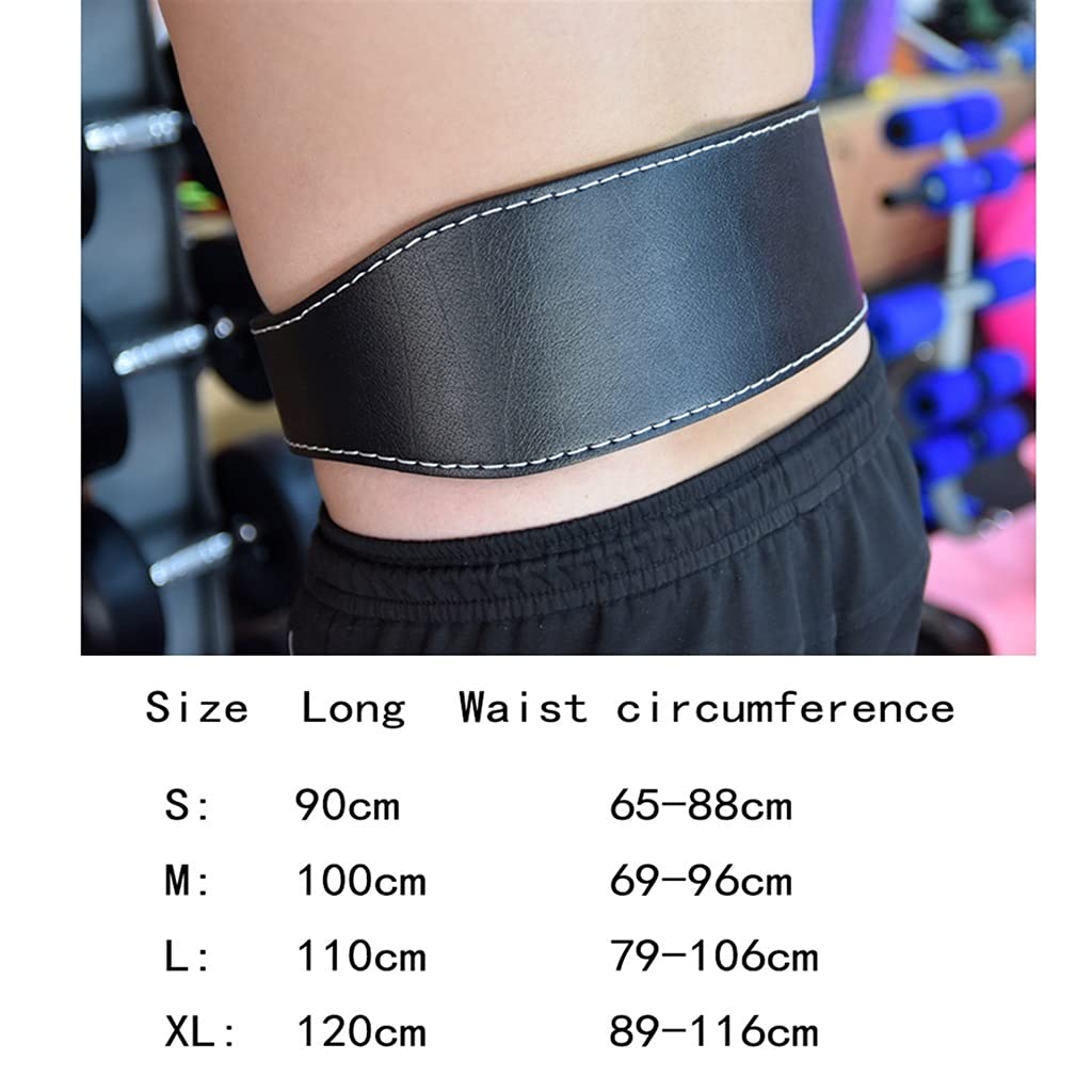 Gewichtsgürtel Schutzgürtel Schutzgürtel für schweres Heben Hebelschnalle Fitness-Trainingsgürtel Rückenstütze in 4 Größen (Color : Black, Size : 110CM)