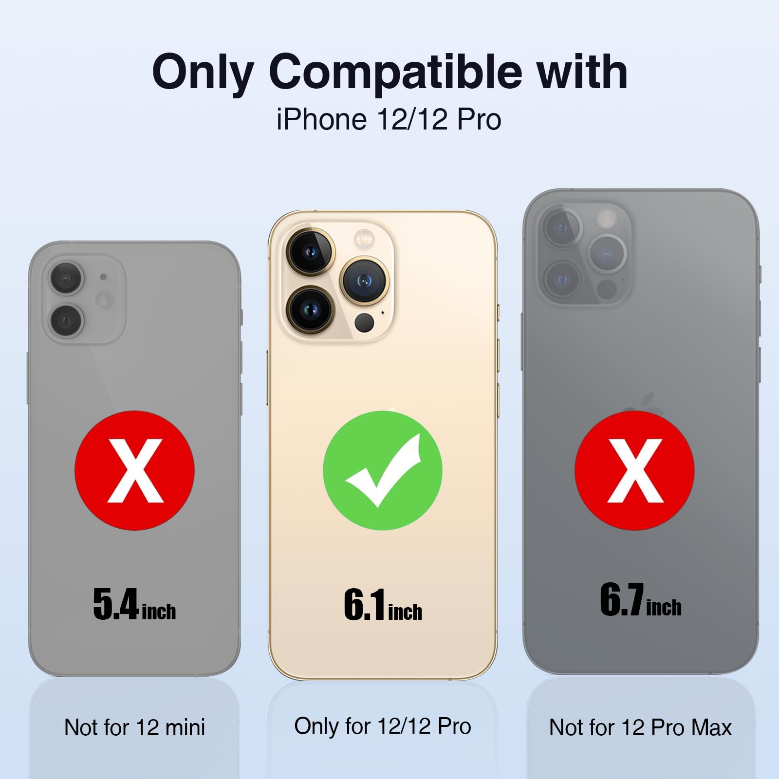 BOPPS Ultra-Slim 7000mAh Portable Battery Charger Case for iPhone 12/12 Pro, with Screen Protector & Cable (6.1 inch), Pink