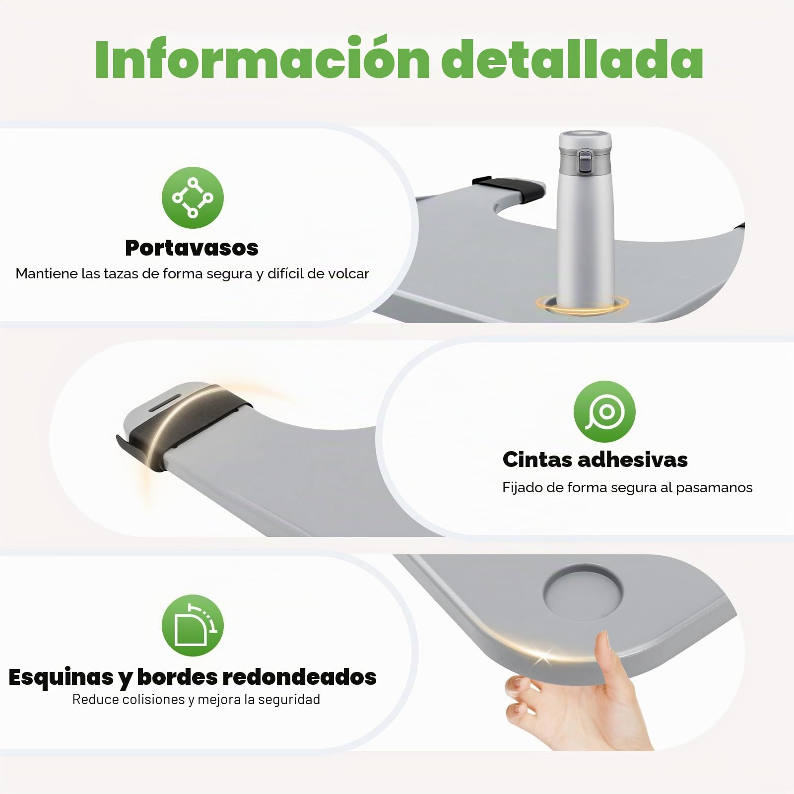 Bandeja para silla de ruedas, mesa universal extraíble para silla de ruedas con capacidad de carga de 20 kg y 2 soportes para tazas, accesorios para sillas de ruedas de 37-58 cm para comer,