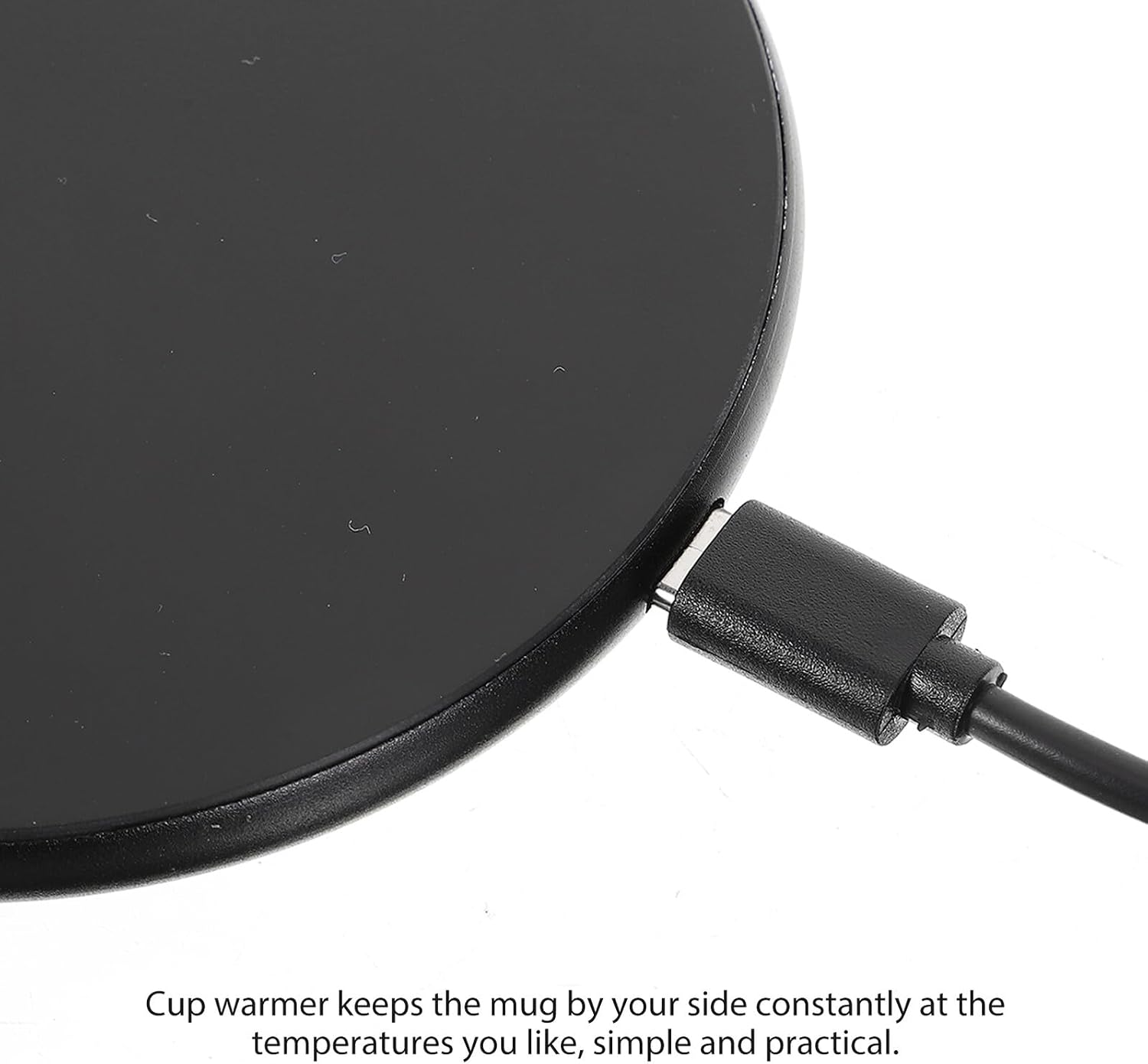 Electric Mug Warmer for Coffee and Tea with USB Type-c, 15w High Power Heating Pad, Three-Level Temperature Control, Desktop Beverage Warmer for Home and Office Use
