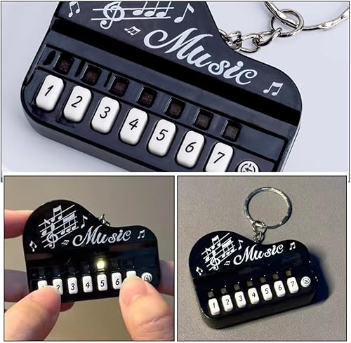 Miniatura 9 de LIFKOME Llavero colgante de piano, 2 piezas, llavero de teclado de piano, mini instrumento musical, colgante para decoración de mochila y bolso