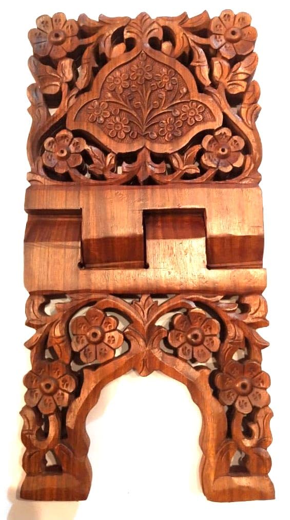 Master Arts Wooden Book and Jewelry Stand (Wooden Rehal), 13 x 7 Inches, Shisham Wood-picture-25