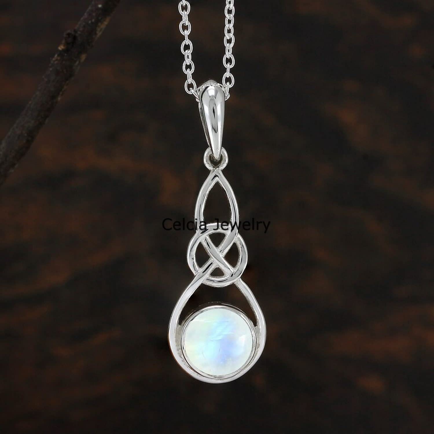 Collar de plata de ley 925 maciza para mujer, cabujón de ónix negro genuino, piedra preciosa redonda, collar único hecho a mano, regalo para ella
