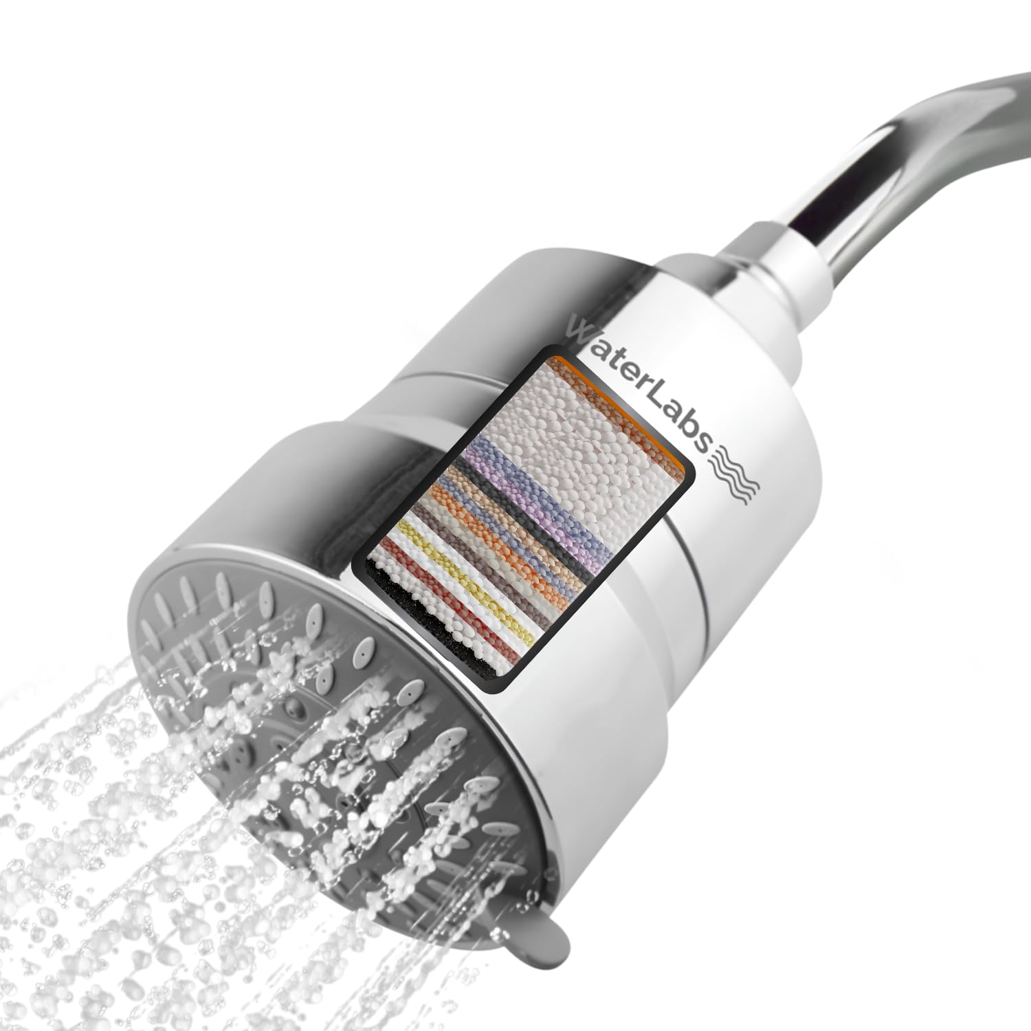 WaterLabs HL-50 Shower Filter for Bathroom | Multi Spray Shower Head Filter for Hard Water | Control Hair Fall | 5 Modes High Pressure Water Softener | Reduce Chlorine and Minerals