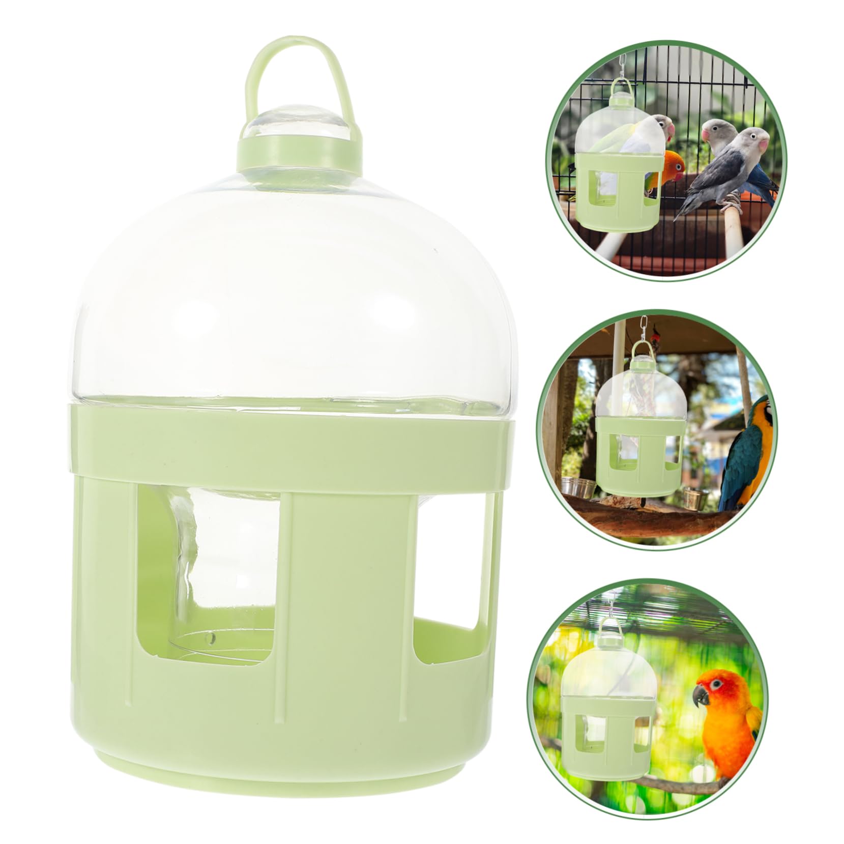 BESPORTBLE 2stücke Vogelfutter Wasserbehälter Automatischer Wasserspender Für Tauben Und Andere Vögel Praktischer Trinker Für Haustiere Robust Und Sicher Für Gesundes Trinken Grünes