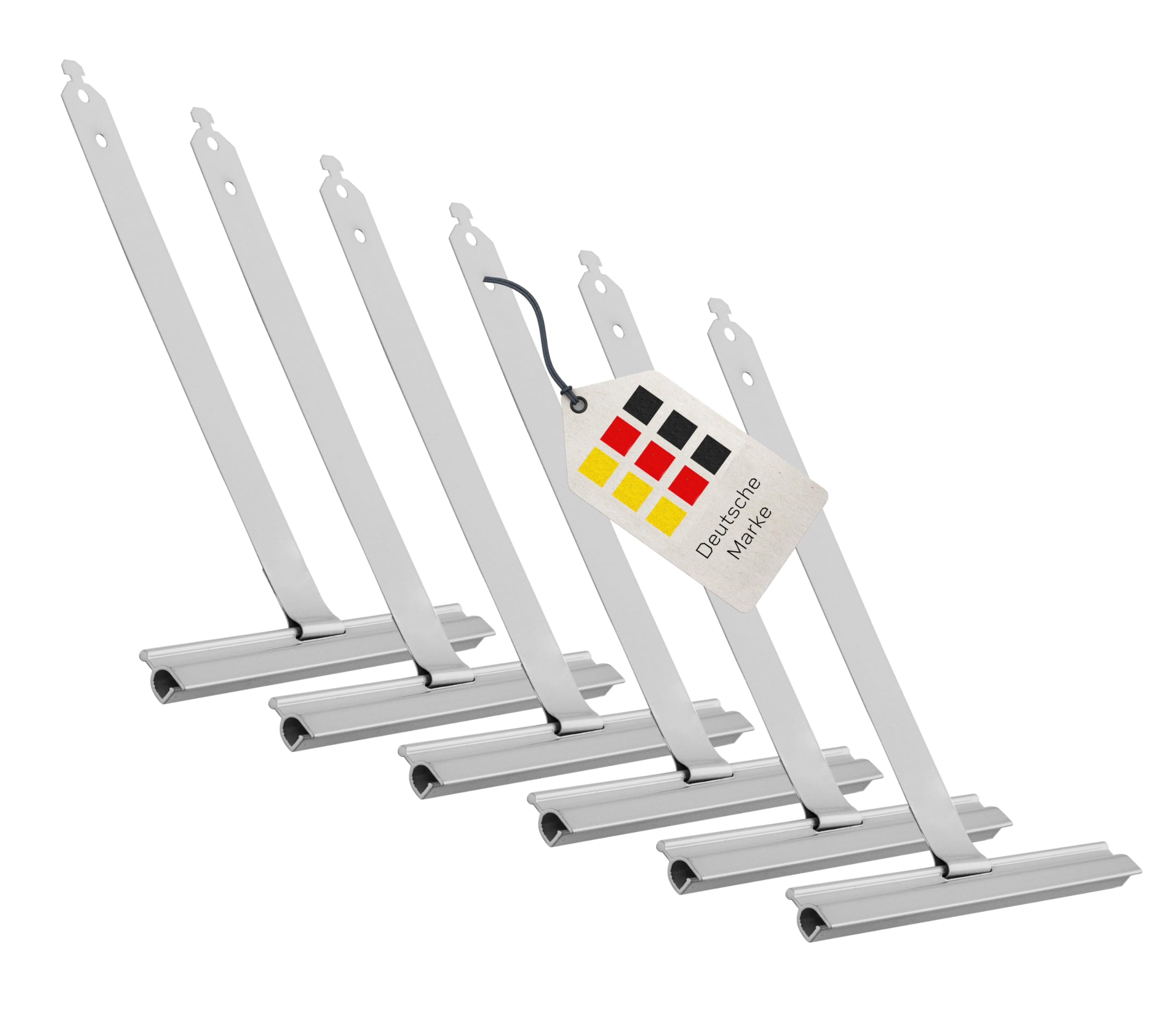 BAUHELD® Rolladen Aufhängefeder Mini [6 Stück] - Rollladen-Aufhängung aus hochwertigem Federstahl [Kunststoffbeschichtet] - Rolladen-Feder mit Schwalbenschwanz - Für Rolladenprofile mit 37mm