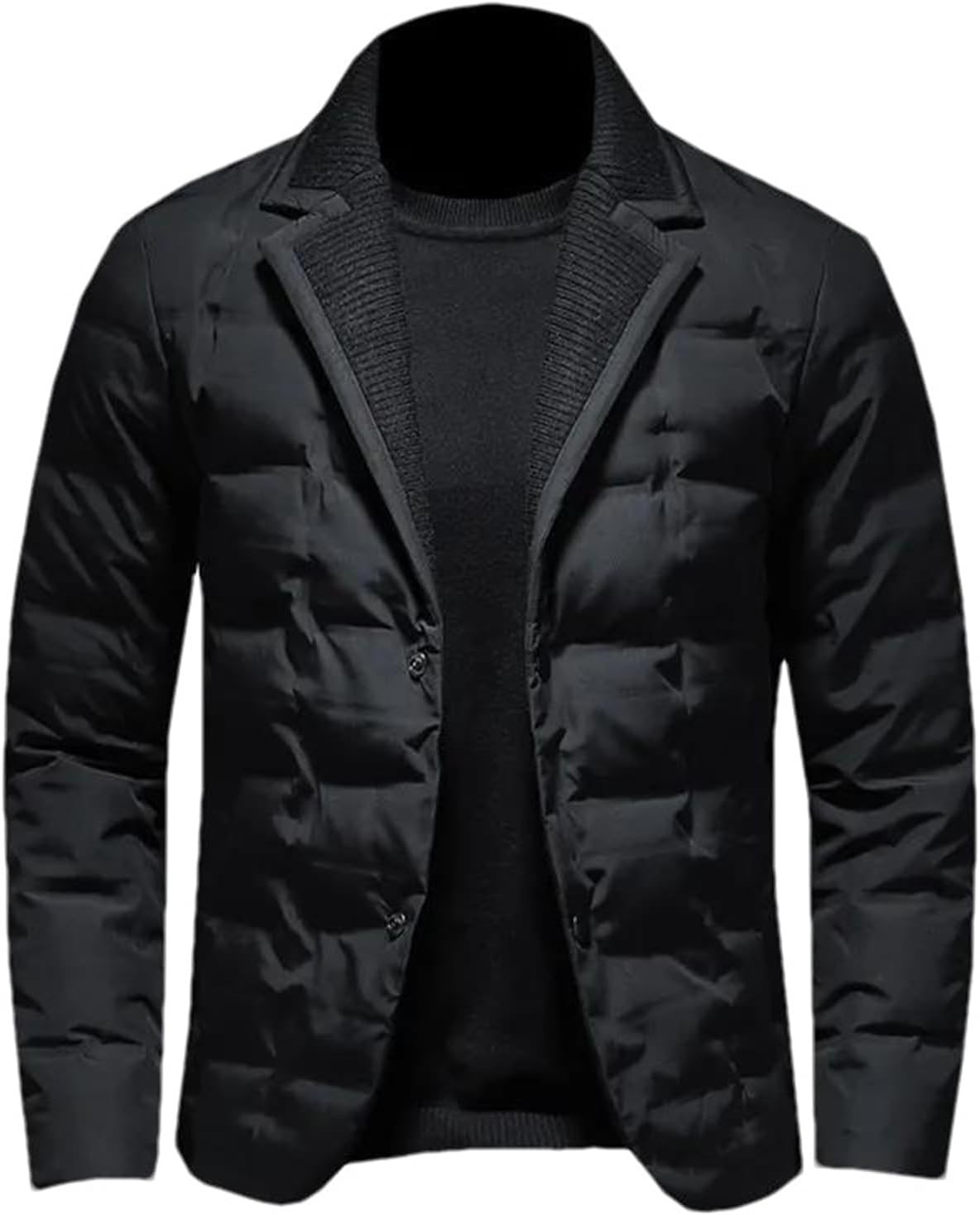 Men Suit Collar Duck Down Coat Winter Thermal Business Blazer Down Coats Thicken Quilted Puffy Jacket