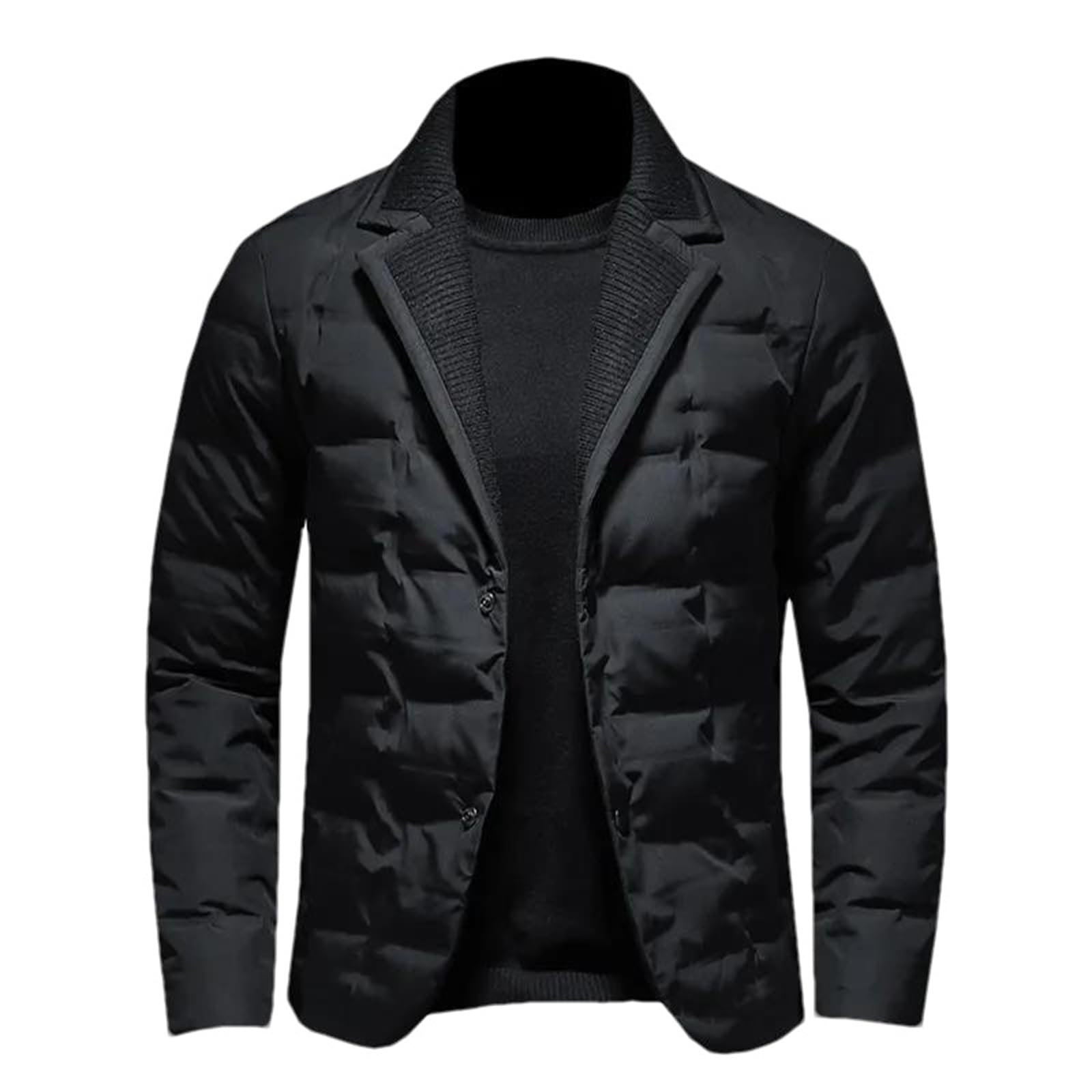 Men Suit Collar Duck Down Coat Winter Thermal Business Blazer Down Coats Thicken Quilted Puffy Jacket
