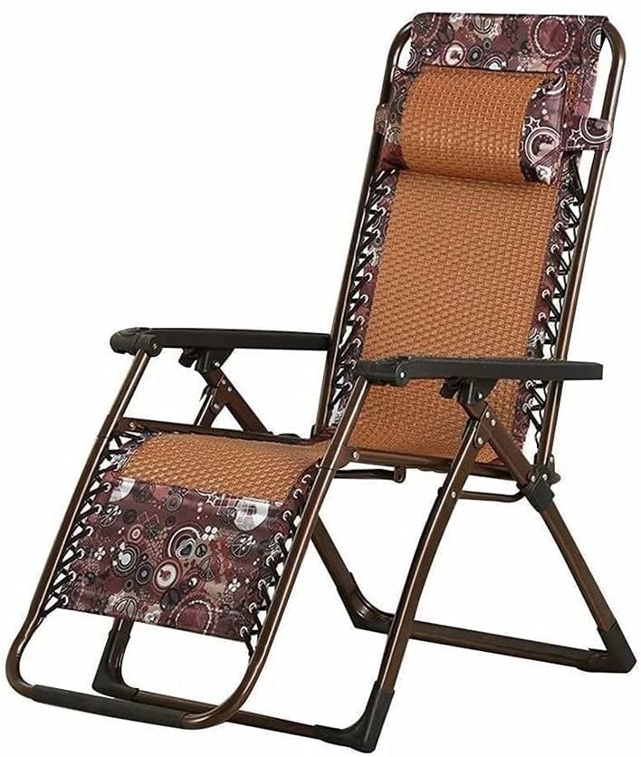 Fauteuil inclinable de jardin et chaise de plage pliable orange