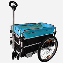 Foldable Trailer Bicycle,Cycle Bike Cargo Trailer for Bike Bicycle,Cargo Camping Tent Luggage Carry Transport,Universal Bicycle Blue