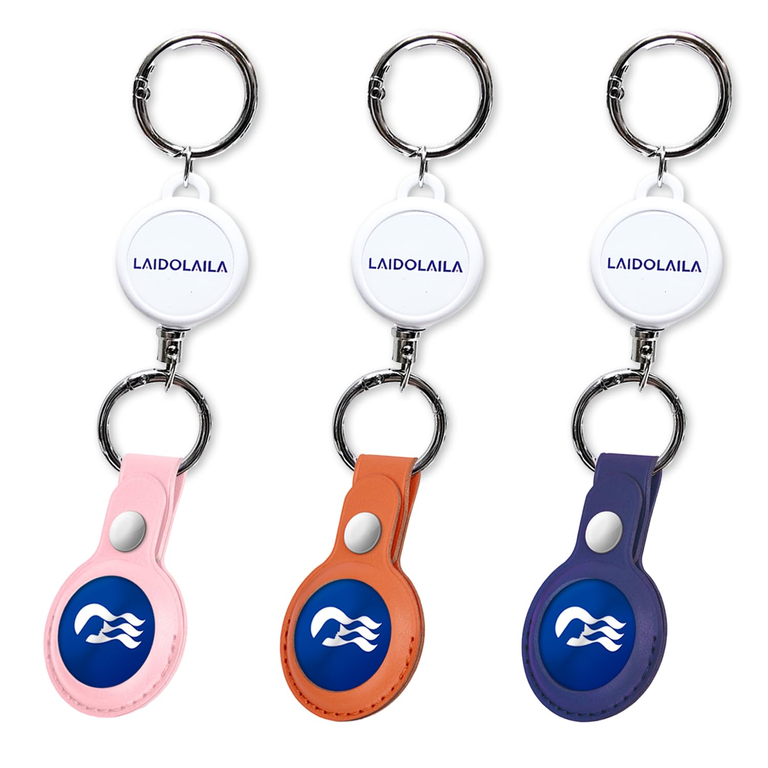 3Pcs Retractable Princess Cruise Medallion Holder Accessories,with 26”Steels Cord,Keychain Badge