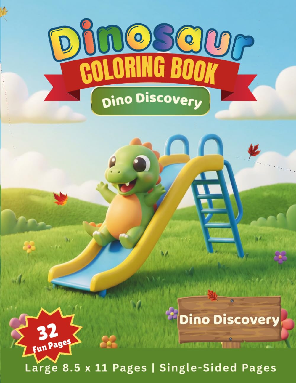 Dinosaur Coloring Book Dino Discovery: A Fun Dinosaur Coloring Book for Boys and Girls | Simple and Adorable Dinosaurs with Large Easy-to-Color Pages