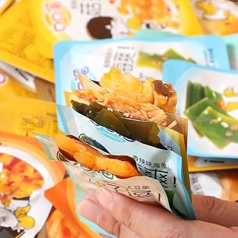 Instant spicy flammulina velutipes, crispy dried radish, lotus root and kelp slices, mixed flavored kimchi, pickled vegetables, side dishes, healthy vegetarian salad (Mixed flavor,100 packs)