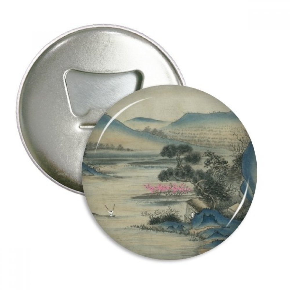 Ouvre-bouteille peinture chinoise bateau DIYthinker : le cadeau idéal en lot de 3 badges aimants
