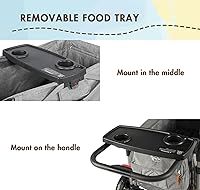 Vista 10 de Busy Bee Foldable Wagon Stroller for 2 Kids, Push Pull Collapsible Kids Wagon with Adjustable Handle Bar, Removable Canopy, 5-Point Harness