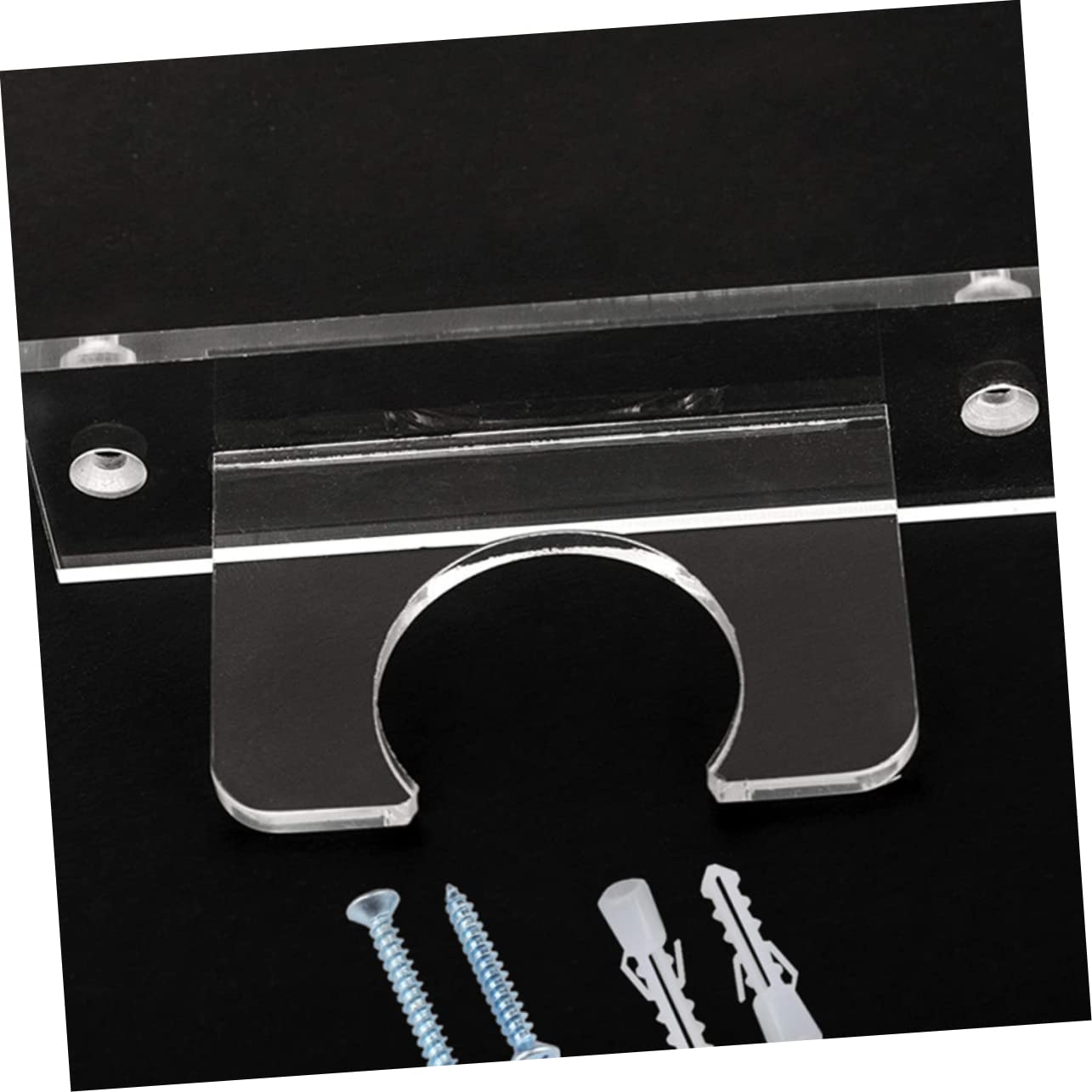 KOMBIUDA Bat Display Rack 2 Pc Acrylic Baseball Bat Holders for Wall Mount Sturdy Smooth Surface