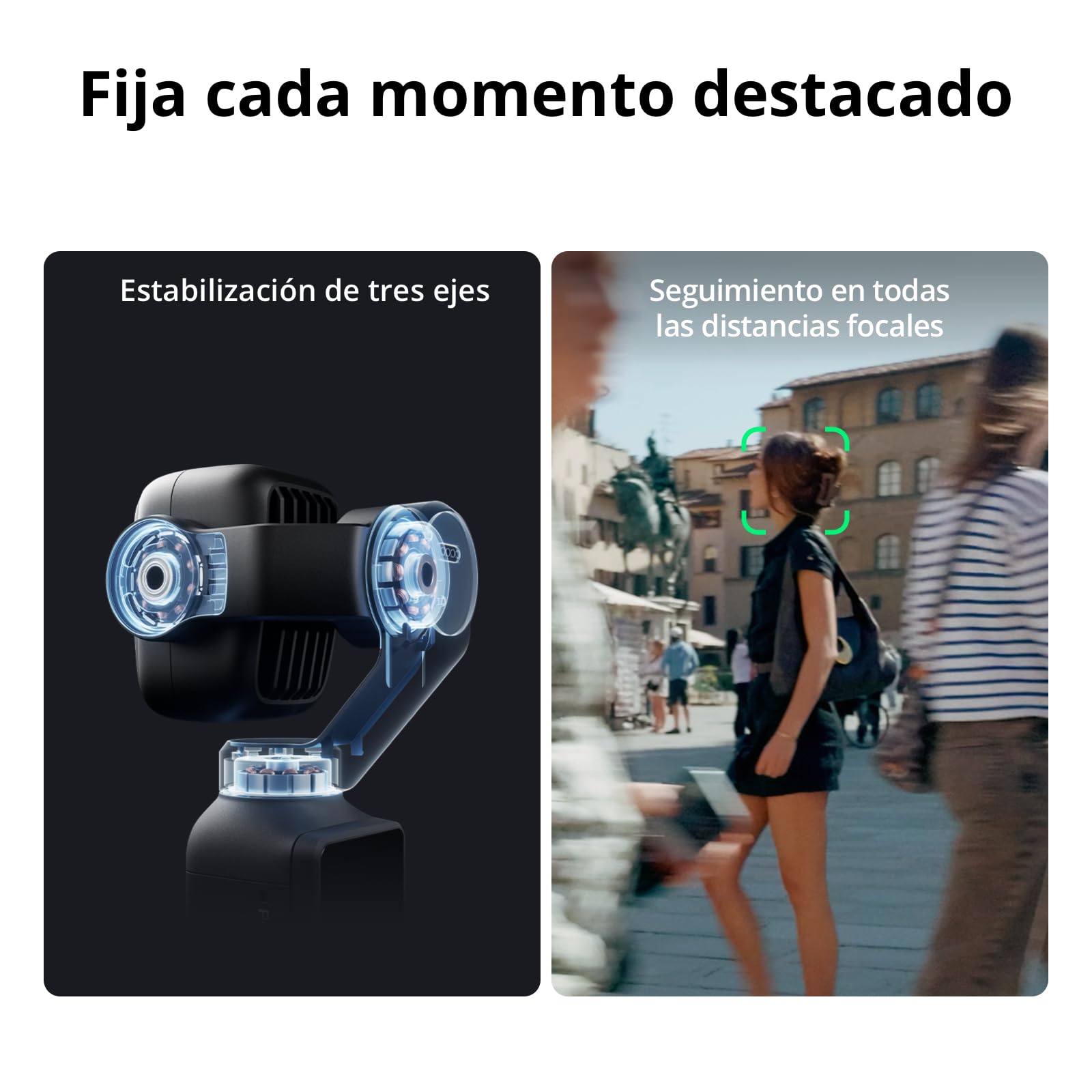 DJI Pack Estándar Osmo Pocket 4P, cámara para Vlogs 4K de Doble Objetivo | Zoom óptico de 3×, zoom de hasta 12×, 4K/240 fps, rango dinámico de 17 pasos, 103 GB de almac. integrado, luz de relleno