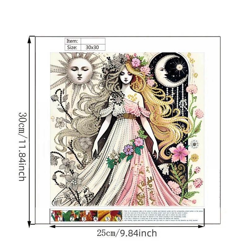 Amazon.co.jp: ダイヤモンドアートクラブ、太陽と月の神 ダイヤモンド