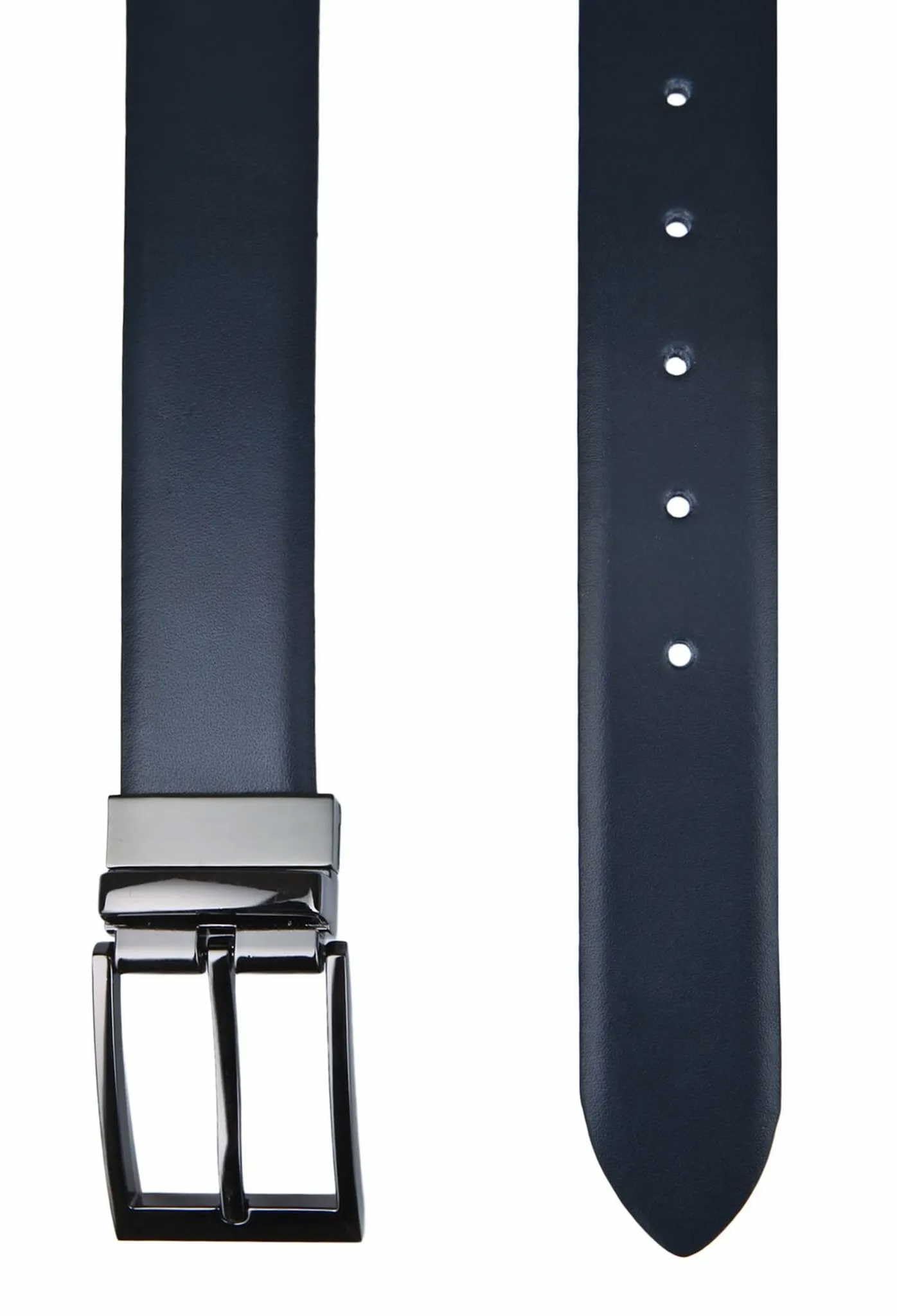 LLoyd Herren Leder Gürtel Wendegürtel bombiert schwarz - blau kürzbar 35mm Ledergürtel , Schwarz/Blau , 95