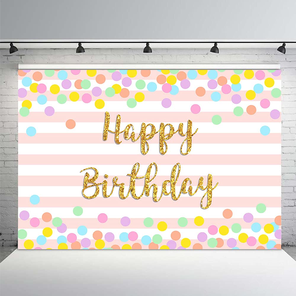 Striscione Regalo A Pois Arcobaleno Per Festa Di Compleanno - Sacchetto Regalo Gigante 45x33 Cm Con Tag