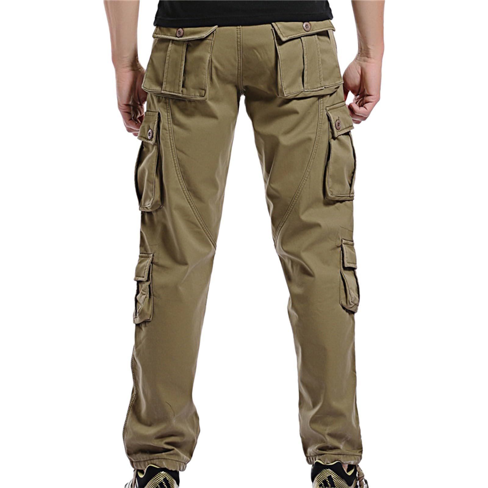 Pantalones cargo para hombre, militares, largos, tiempo libre, cargo, pantalones de trabajo, elásticos, de algodón, holgados, chinos, informales, pantalones de trabajo, softshell