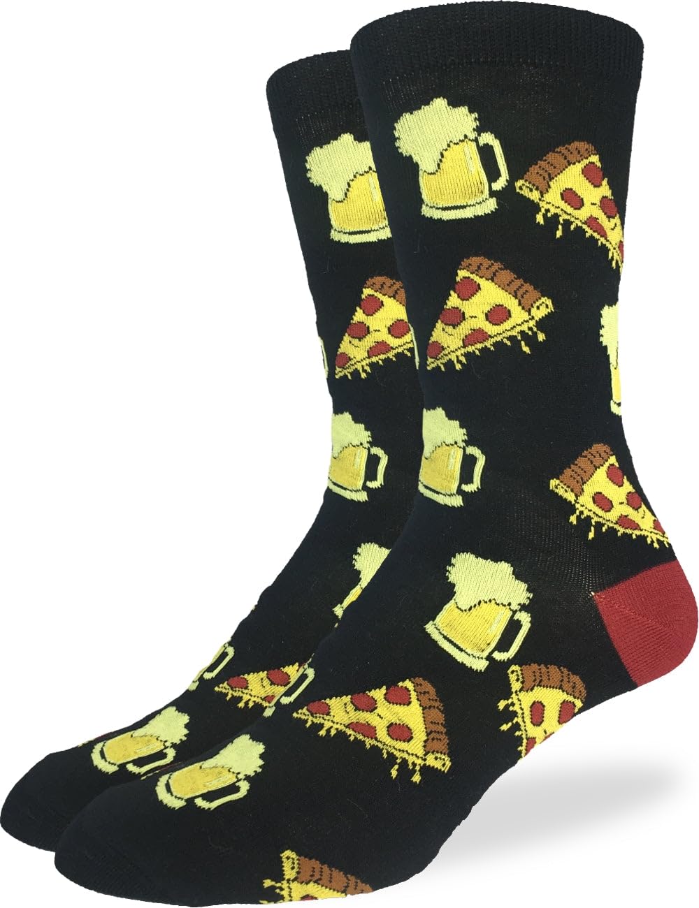 Good Luck Sock Men's Drinking Socks, Adult, Pizza & Beer, Mens, X-Large