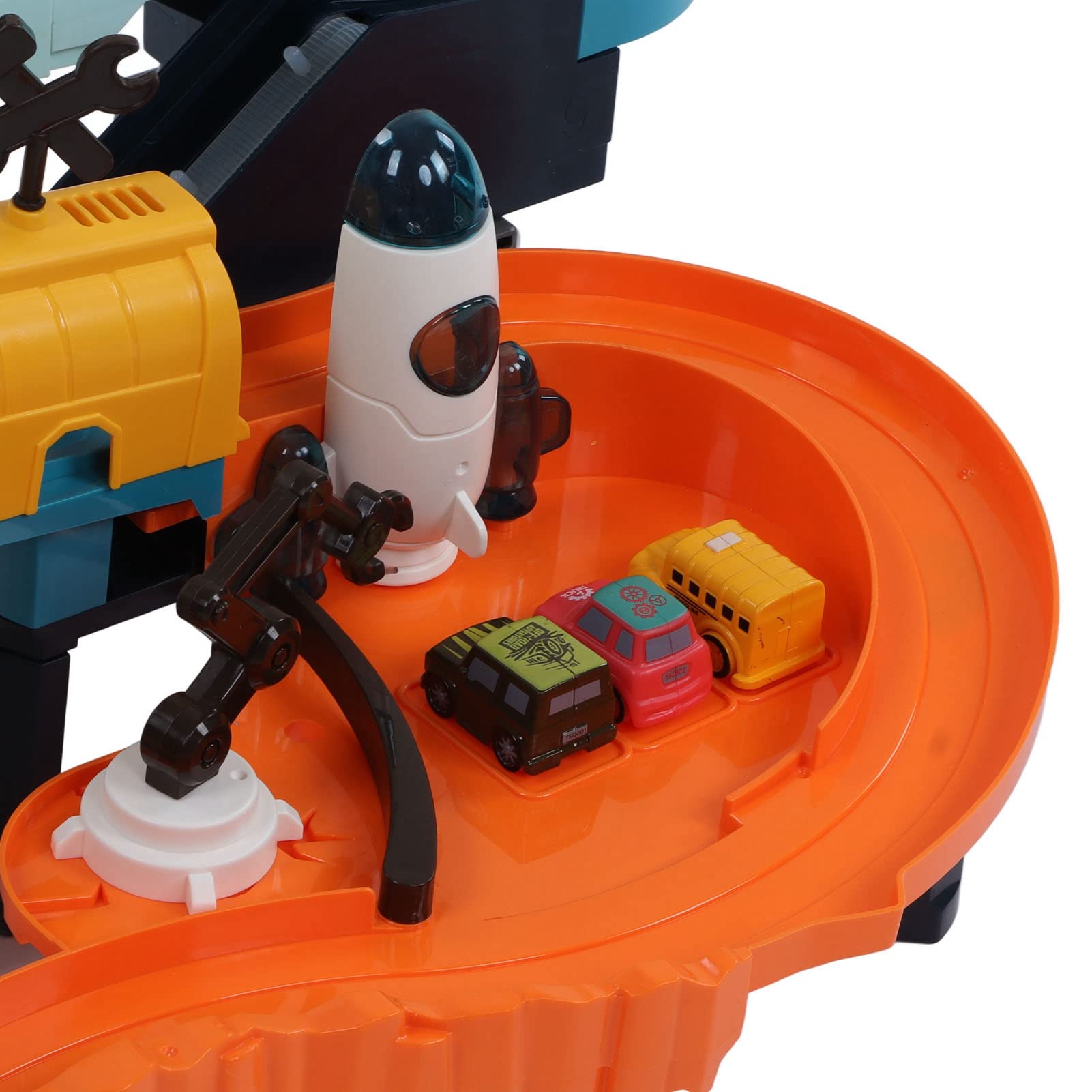 Giochi da Costruzione Macchinine da Corsa Piste da Corsa per Bambini Avventura Ferroviaria Giocattolo Avventura Spaziale Playset con 43 Accessori per Bambini sopra i