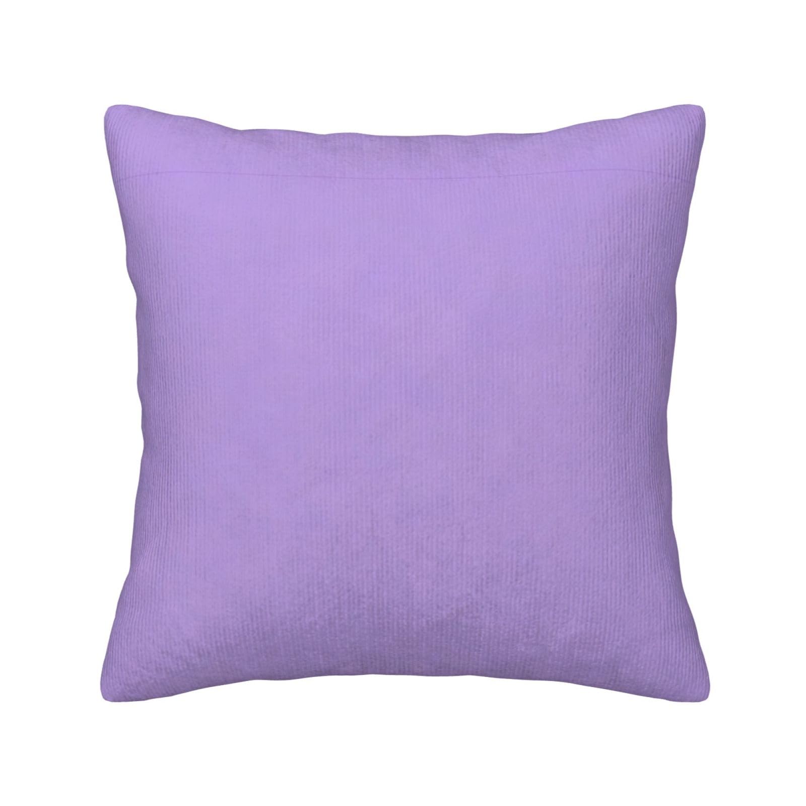 HGIUYDRD Lavender Print Corduroy Throw Pillow with Invisible Zipper Closure for Living Room, Couch and Bed