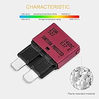 Vista 45 de GLOSO Circuit Breakers E37 Auto (T1) Reset Low Profile ATC/ATO - 1 Pack (3A)