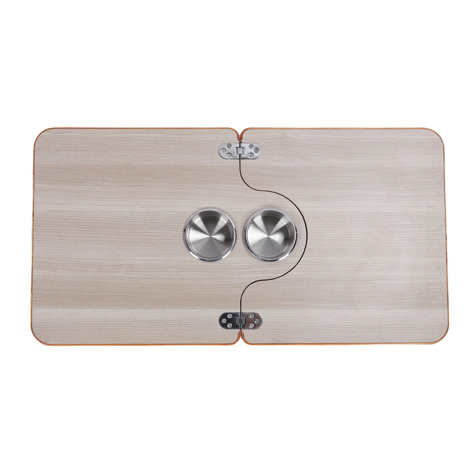 CHICIRIS Mesa Plegable de Madera Maciza para RV, 29.53x15.35in Blanco
