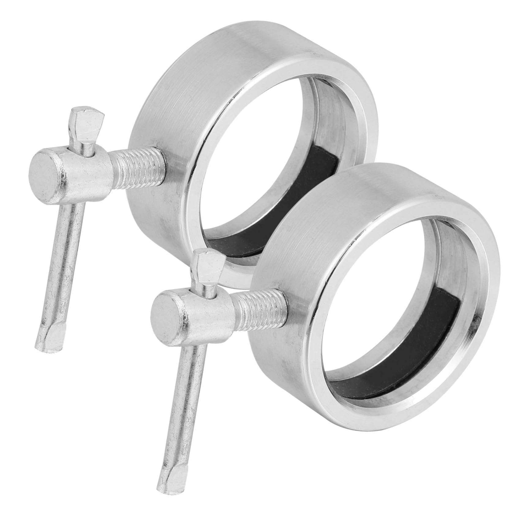 Toyvian 2 Piezas Collares de Metal para Barra de Pesas Clip de Resorte Antideslizante Rápido Resistentes para Mancuernas y Barra Accesorios para Gimnasio