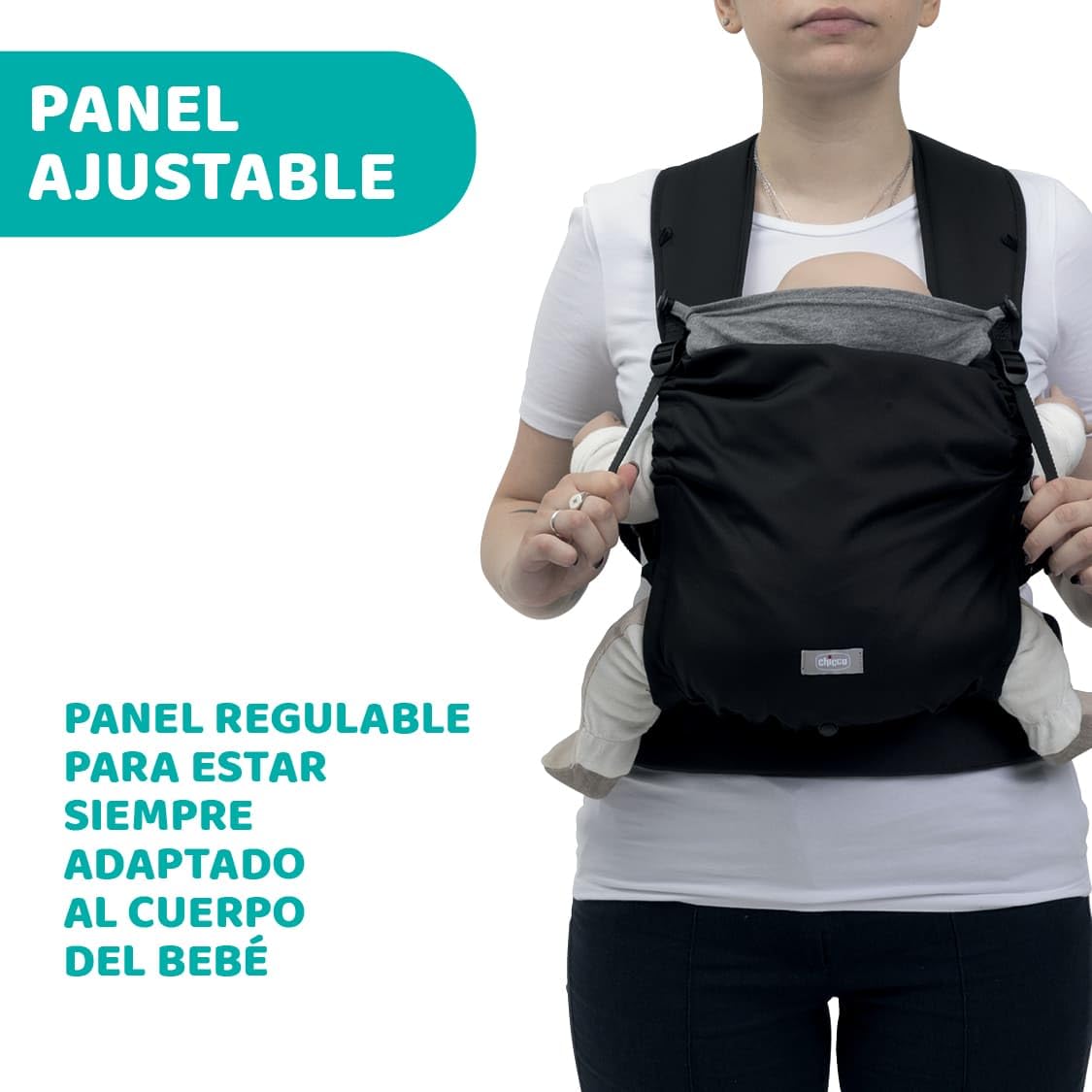 Skin Fit - Portabebés ergonómico ideal para bebés de 0 meses a 9 kg, ajustable y seguro para bebés con correas cruzadas acolchadas, cinturón abdominal y capucha