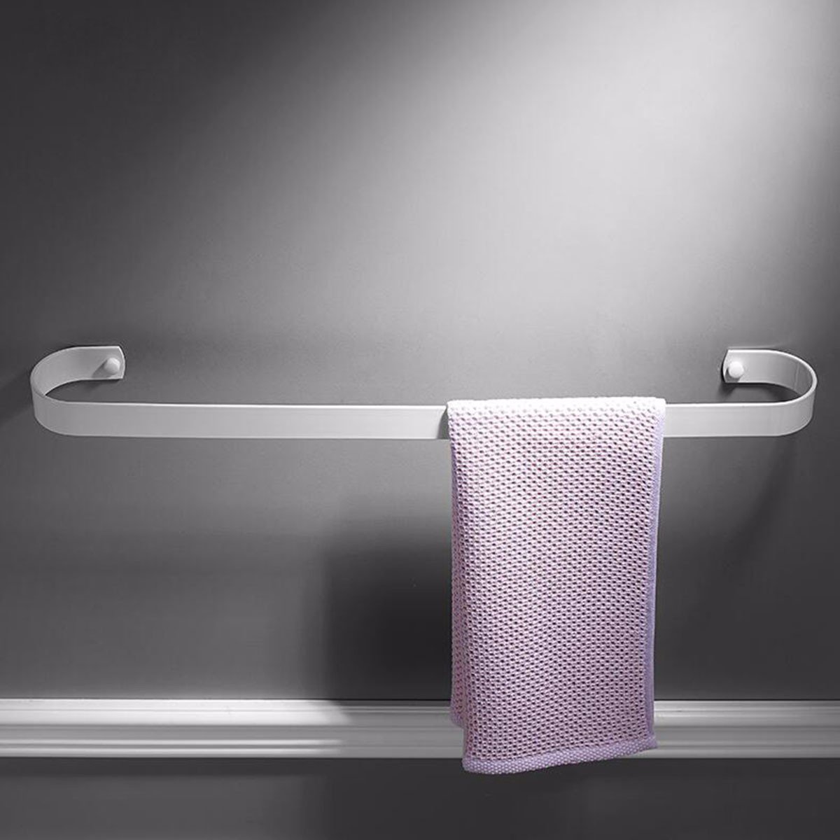 Handtuchhalter Nordische Voller Kupfer Toilette Lack Mit Wei?en Haaren Handtuchhalter Single Bar Bad Handtuch Rod Loch Handtuch Bügel Kleiderbügel,B