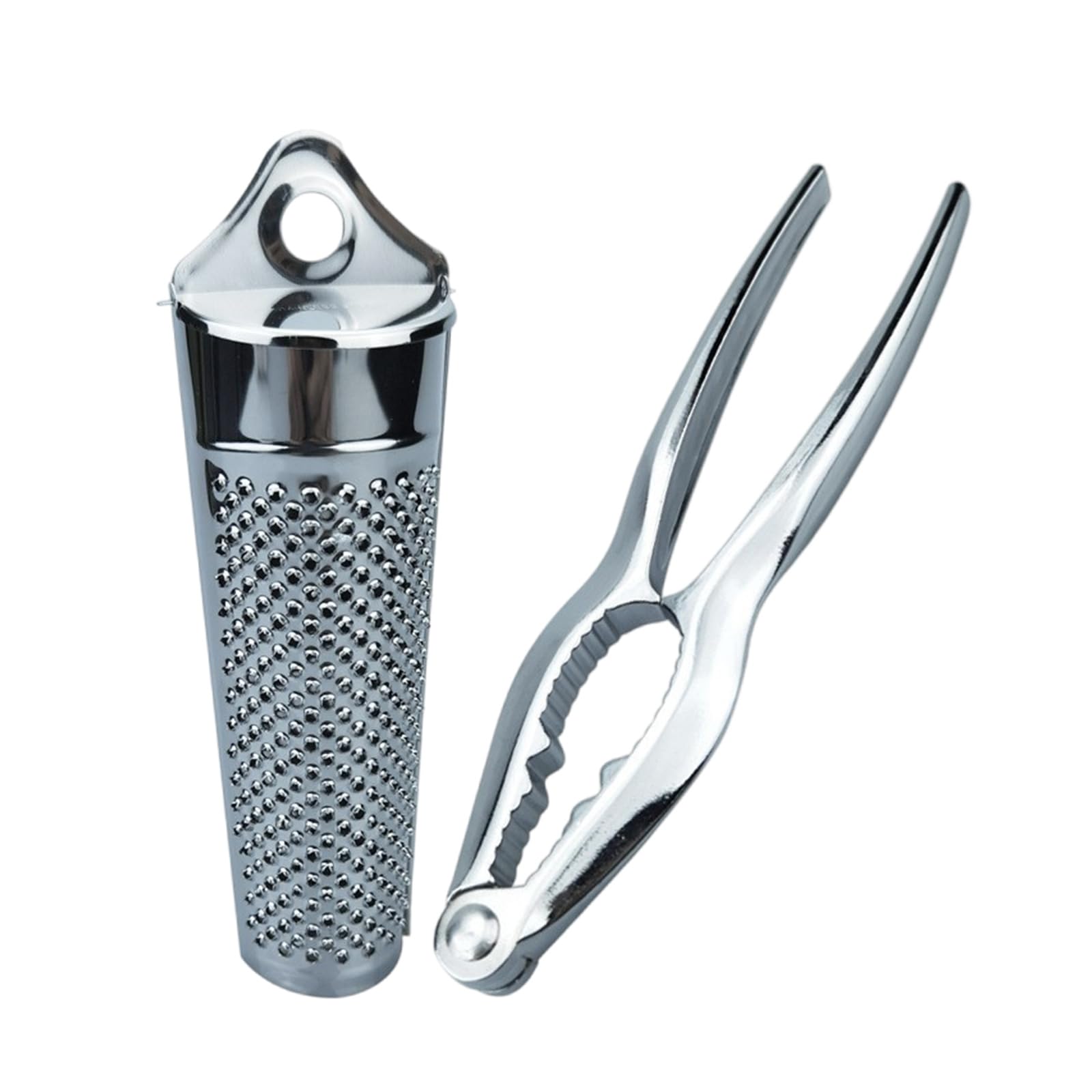 Kaeltsyn Ergonomic Kitchen Tool Feature Nonrust Steel Nutcrackers and Grater for Nut Cracking Grating Perfect for Baking Salads Nonrust Steel Nut Crackers