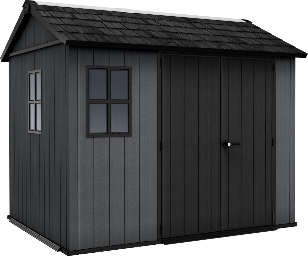 Keter Caseta Jardin Exterior Resina evotech Newton Plus 759,5,7m2,Ventana