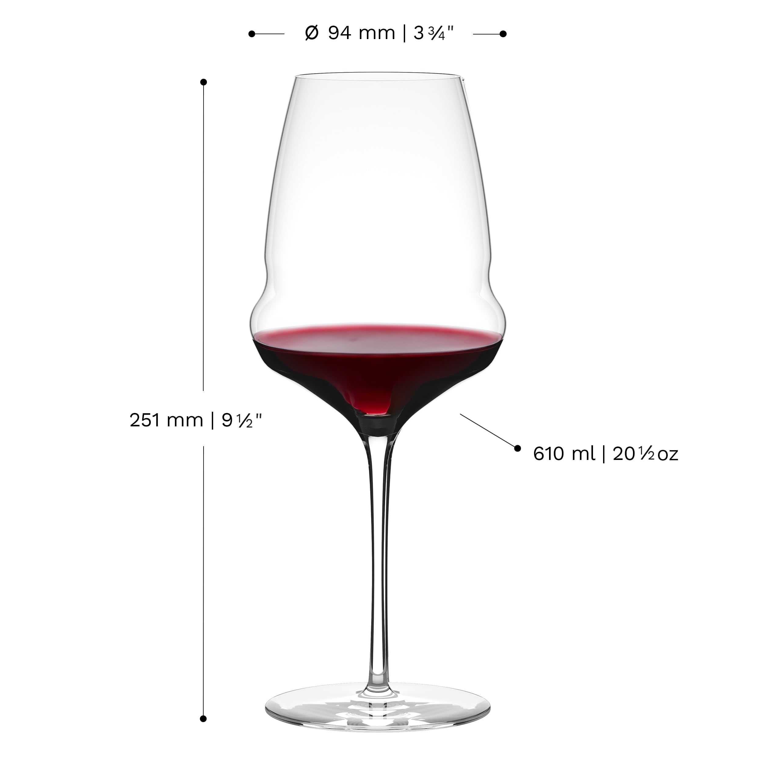 Stölzle Lausitz Set de 6 Copas Bordeaux Cocoon, 745 ml – Copas de Vino Tinto Premium para Bordeaux – Cristal Extravagante para Óptima Liberación de Aroma – Aptas para Lavavajilla