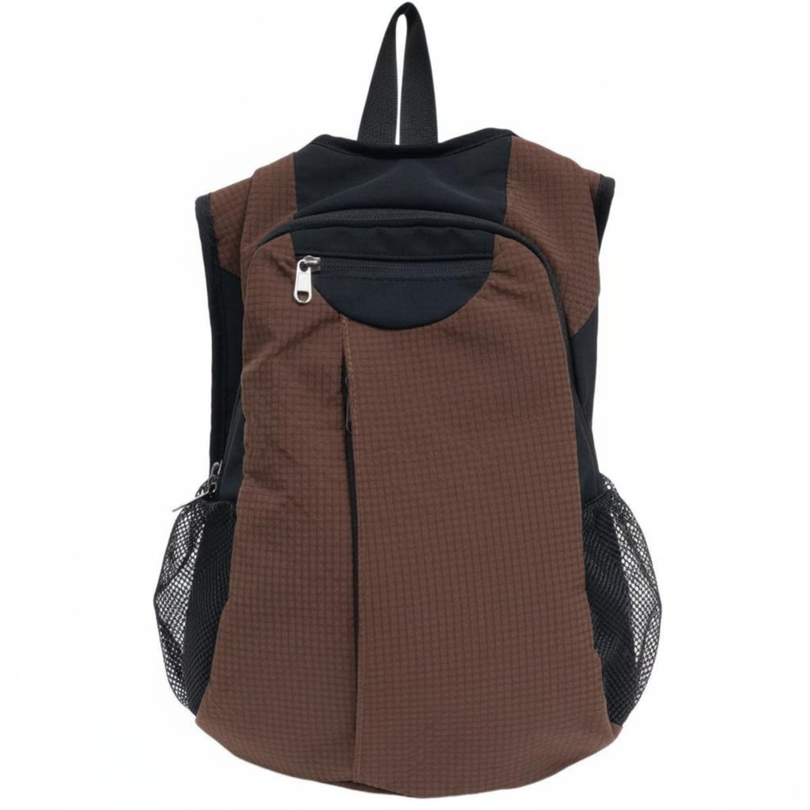 myaddiction lightweight hiking backpack portable cycling backpack breathable mesh side pockets large capacity daypack for students, women, brown