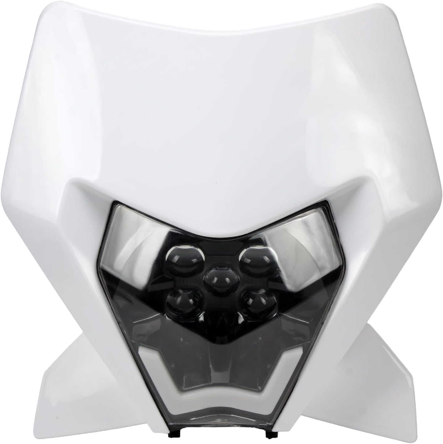 Dirt Bike 5 LED Headlights,Motorcycle Enduro Head Light Kit For 2024 EXC SXF XCW MX Headlamp Supermoto Fairing ATV Scooters-Black