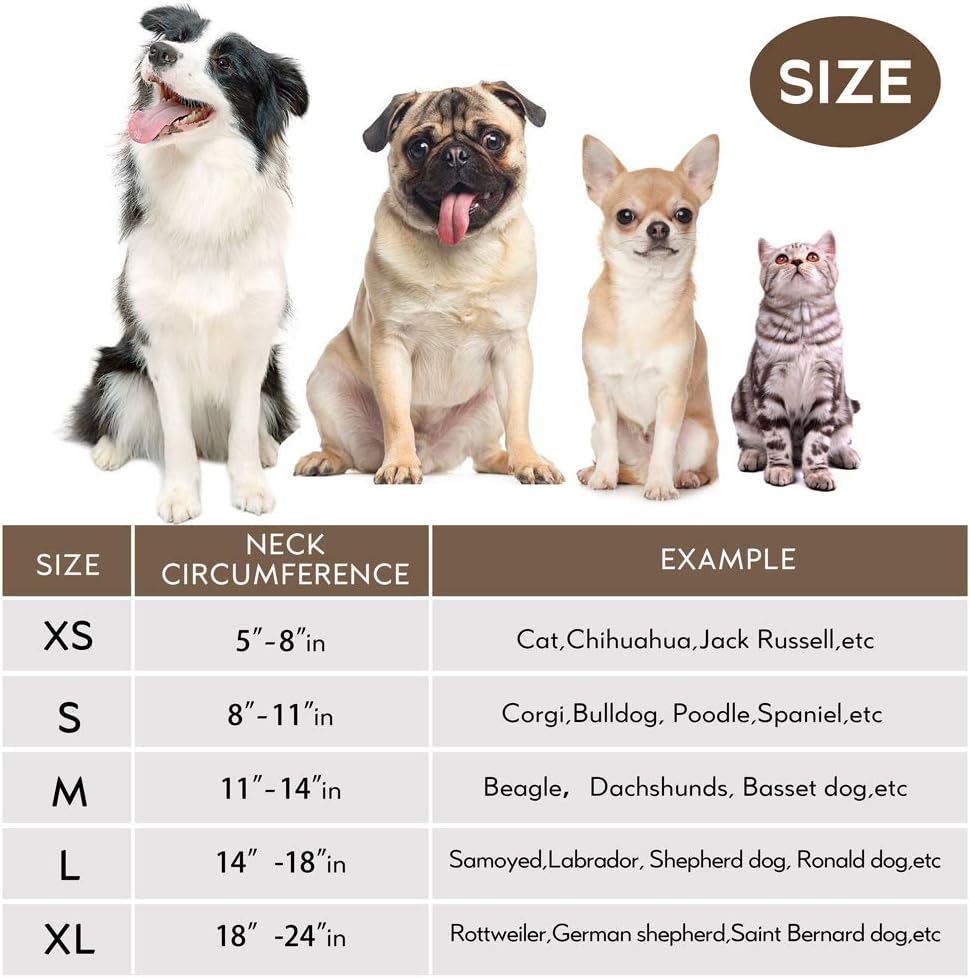 MIDOG Dog Cone Collar for After Surgery, Pet Inflatable Collar Soft Protective Recovery Cone for Dogs and Cats to Prevent Pets from Touching Stitches, Wounds and Rashes