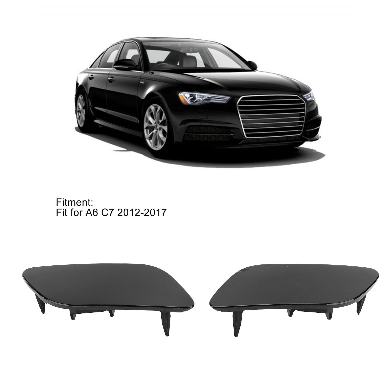 Huairdum Scheinwerferwascher-Abdeckung Für Audi C7 2012-2017 - Links & Rechts Set, OE 4G0955275/4G0955276