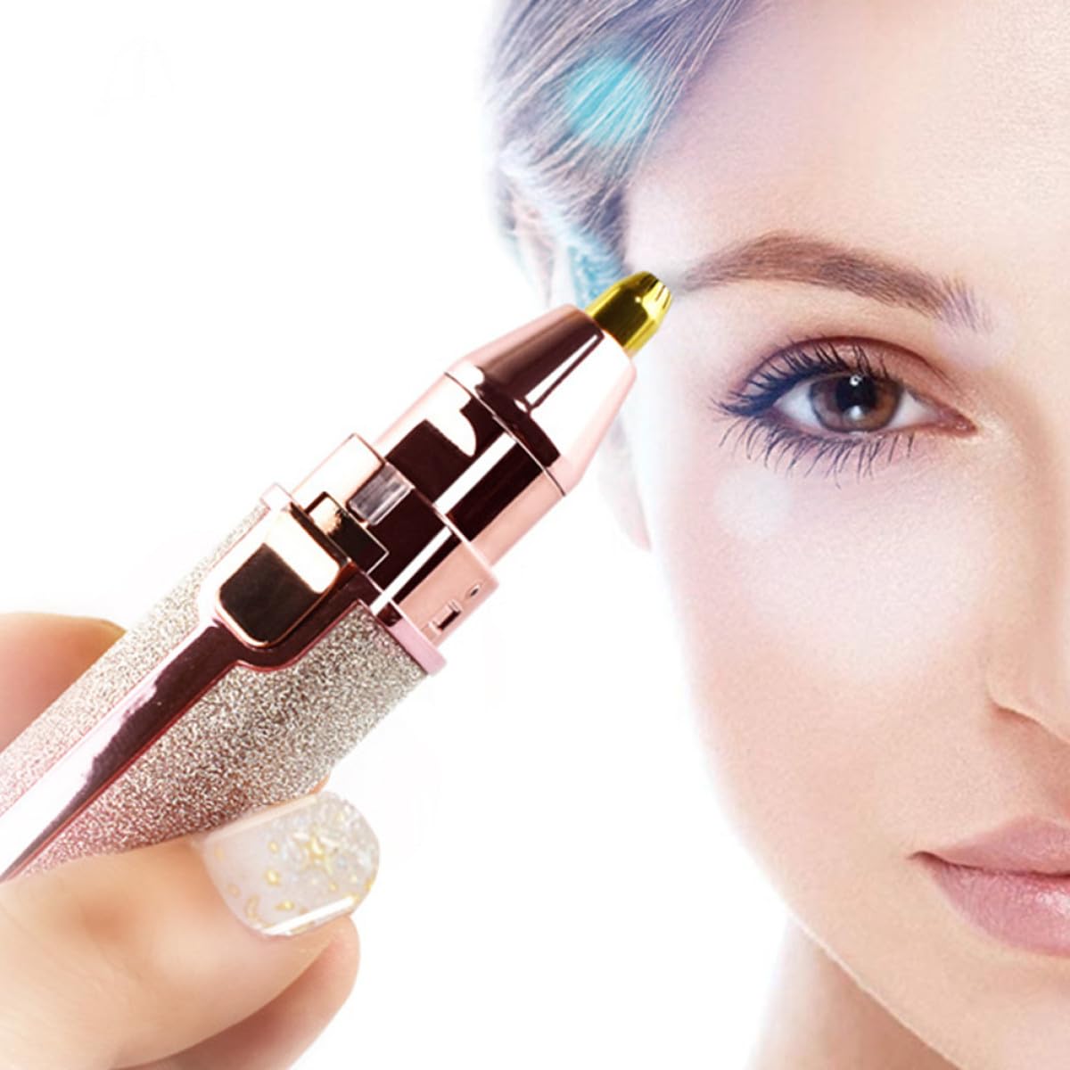 Didiseaon Depiladora Eléctrica y Diseño Abs Compacto Carga USB para Mujeres y Recortador de Cejas, Afeitadora de Pelo Corporal Cabezal Lavable