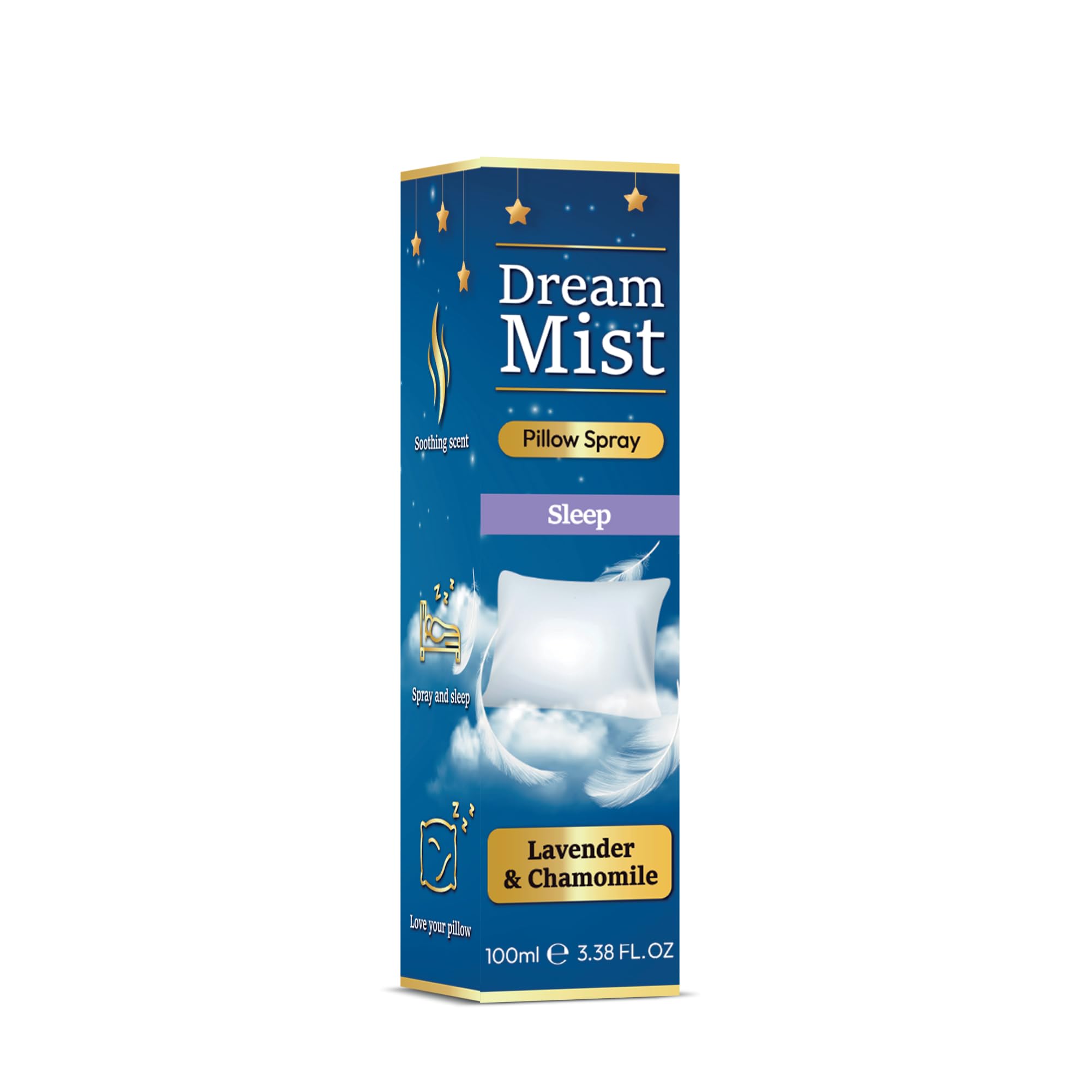 iN Dream Mist Pillow Spray | Sleep Aid Sleep Spray Anxiety Relief | Rescue Remedy for Anxiety Stress | Helps You to Relax and Fall Asleep (Lavender & Chamomile)