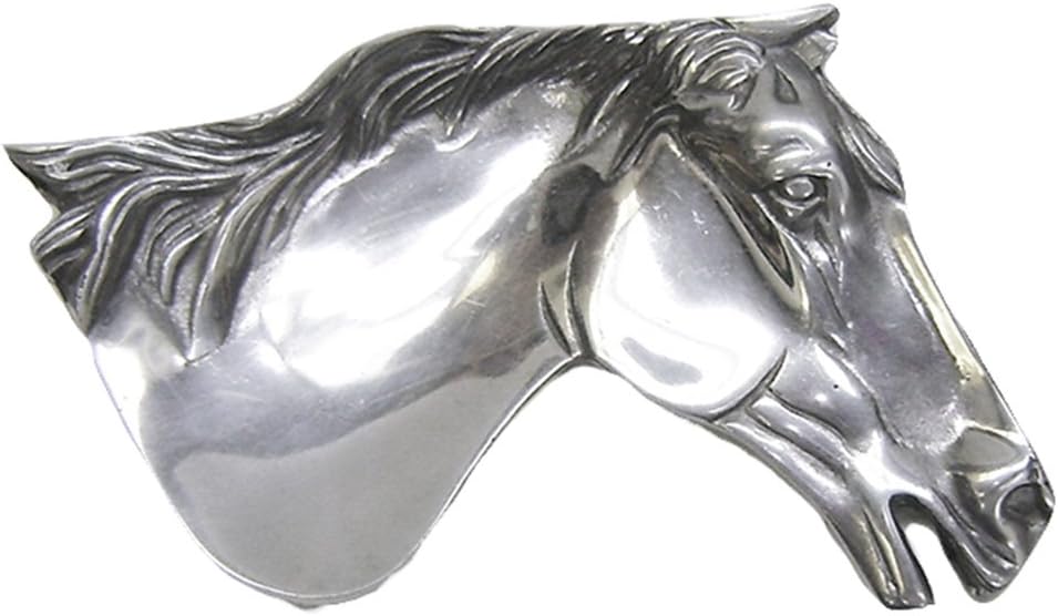 6" x 5" Large Pewter Horse Head Decorative