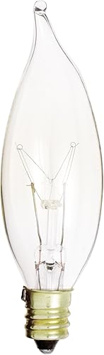 Miniatura 7 de Satco S4465 - Bombilla incandescente CA9.5 de 25 W, 212 lúmenes, blanco suave, 2700 K, base de candelabro transparente, regulable