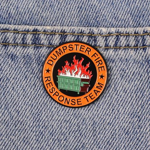 Dumpster Fire Response Team Trash Fire Sarcastic Brooch Pin, Office DarkHumor Enamel Pin, Funny Gift For Team Leader Boss Coworker, Chaos Coordinator Lapel Badge, Sarcasm Brooches, Funny Work Accessories3