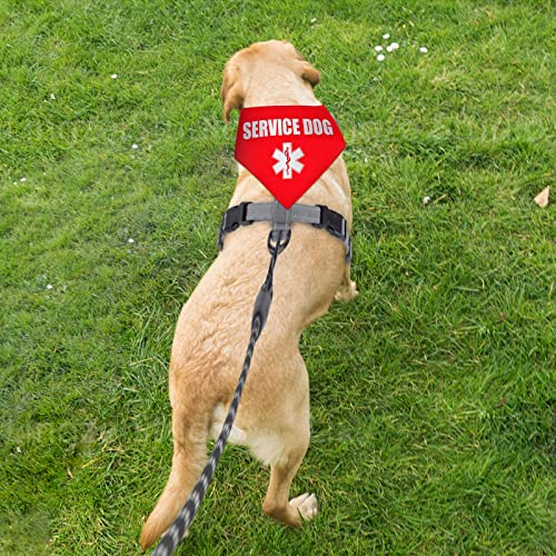 1Pieces Service Dog Scarf Red Reflective Service Dog Collar Service Dog Patches Service Animal Id Reflective Service Dog Triangle Dog Bandana For Dogs Neck Scarf #TOP3