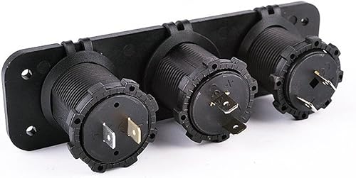 Miniatura 6 de KATUR USB Socket Splitter Motor Voltímetro Digital 3 Agujeros Panel de AlimentaciónDual USB Electrónica de Coche Encendedor de cigarrillos