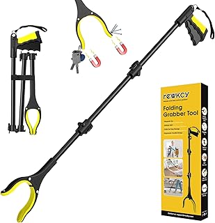 40" Grabber Tool, Grabbers for Elderly Grab It Reaching Tool with Rotating Jaw +Magnets, 4" Wide Claw Opening Long Reacher Grabber Pickup Tool, Heavy Duty Grabber Reacher Tool